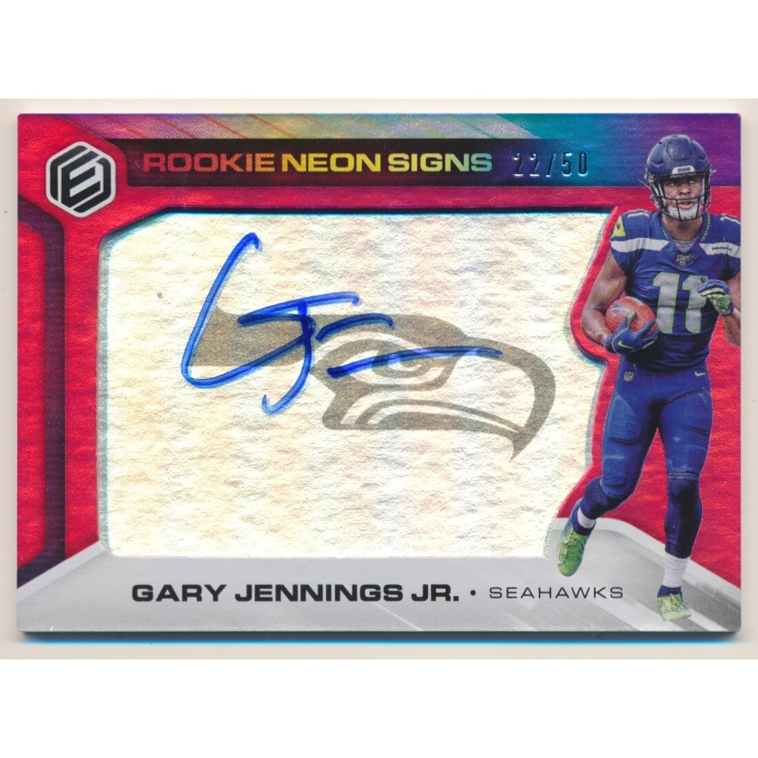 2019 Panini Elements Rookie Neon Signs Red #35 Gary Jennings Jr./50. rookie card picture