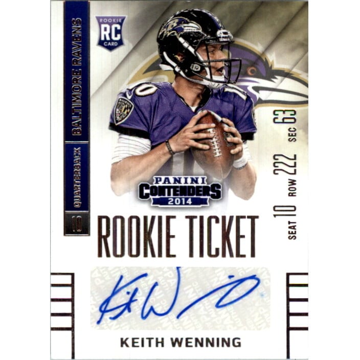 2014 Panini Contenders #147B Keith Wenning AU/50*. rookie card picture