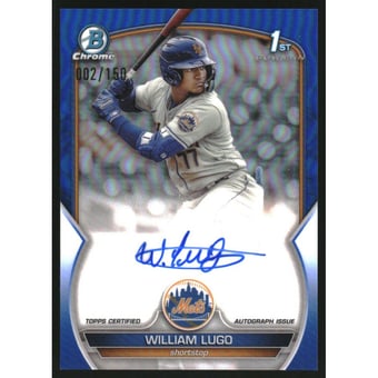 2023 Bowman Chrome Prospect Autographs Blue Refractors #CPAWL William Lugo