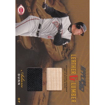 2003 Studio Leather and Lumber Combos #LL1 Adam Dunn Bat-Btg Glv/50