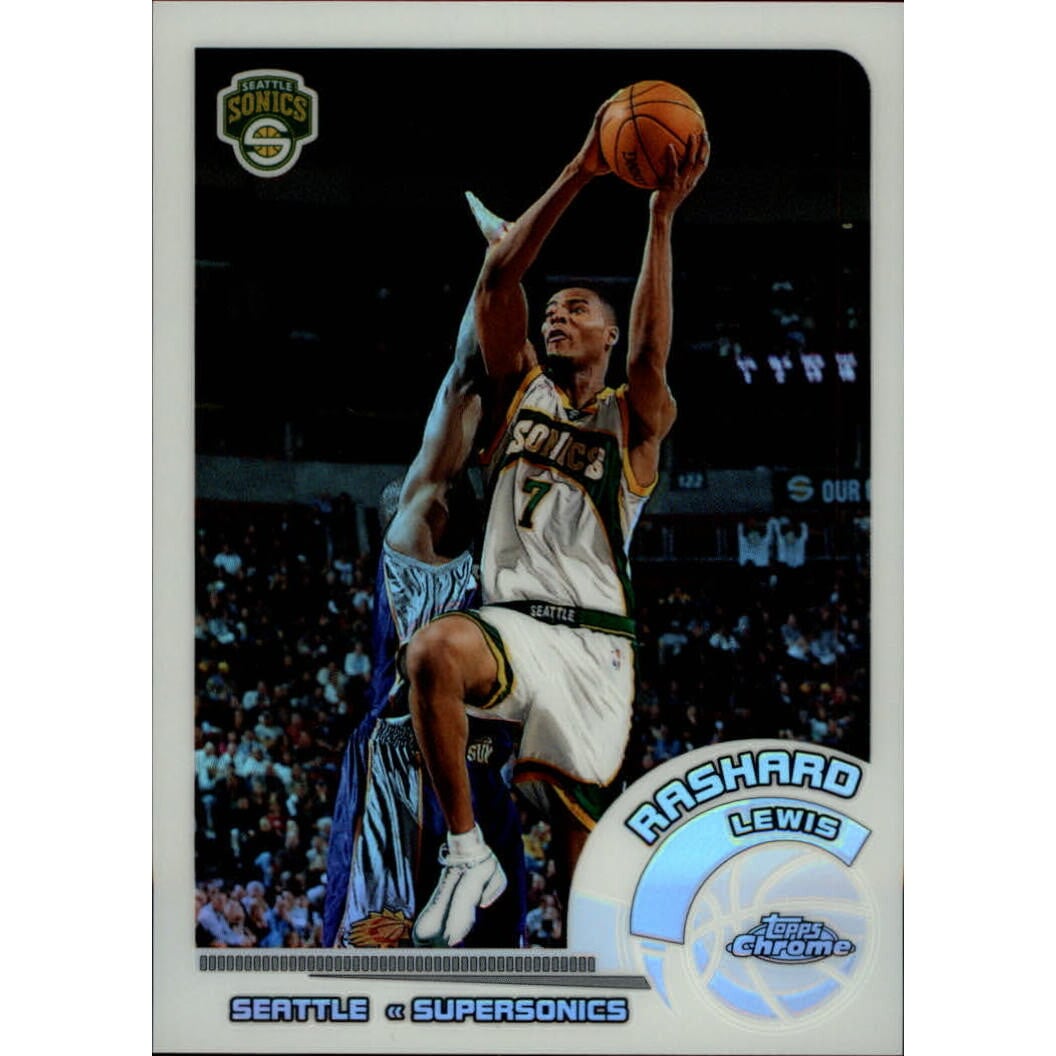 2002-03 Topps Chrome Refractors White Border #8 Rashard Lewis. rookie card picture