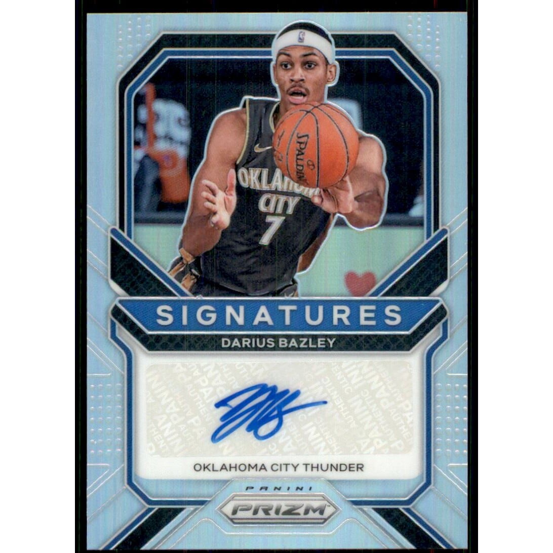 2020-21 Panini Prizm Signatures Prizms Silver #23 Darius Bazley. rookie card picture
