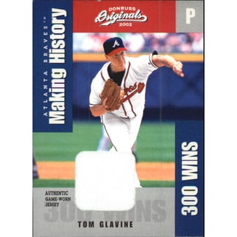 2002 Donruss Originals Making History Materials #10 Tom Glavine Jsy