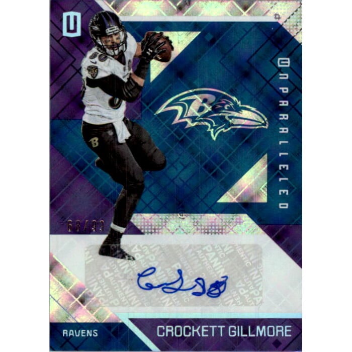 2016 Panini Unparalleled Autographs Blue #143 Crockett Gillmore/99. rookie card picture