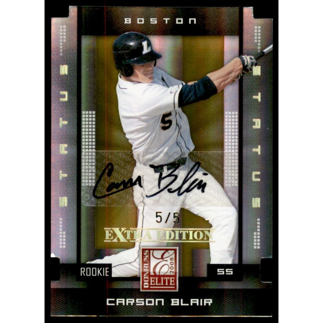 2008 Donruss Elite Extra Edition Signature Status Gold #190 Carson Blair. rookie card picture