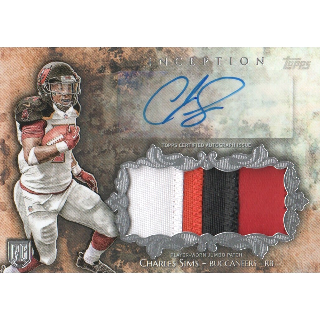 2014 Topps Inception Rookie Jumbo Patch Autographs #IAJPCS Charles Sims. rookie card picture