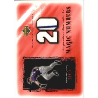 2001 Ultimate Collection Magic Numbers Game Jersey Red #MNLG Luis Gonzalez