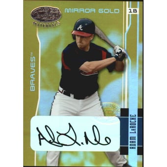 2003 Leaf Certified Materials Mirror Gold Autographs #15 Adam LaRoche/25
