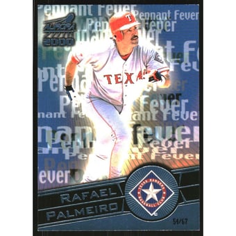 2000 Aurora Pennant Fever Platinum Blue #19 Rafael Palmeiro