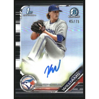 2019 Bowman Chrome Draft Autographs Black Refractors #CDAKW Kendall Williams