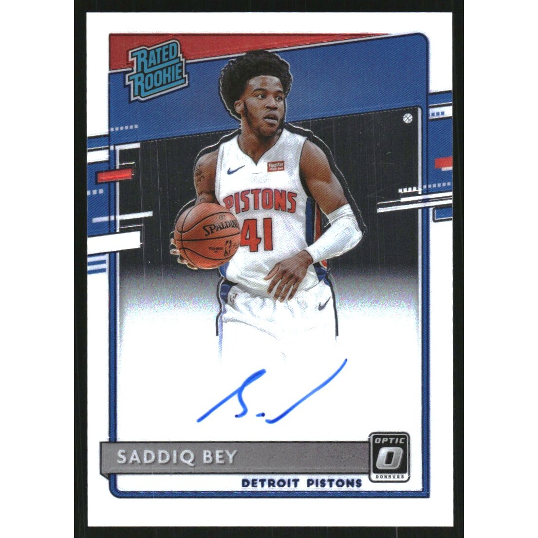 2020-21 Donruss Optic Rated Rookies Signatures #169 Saddiq Bey
