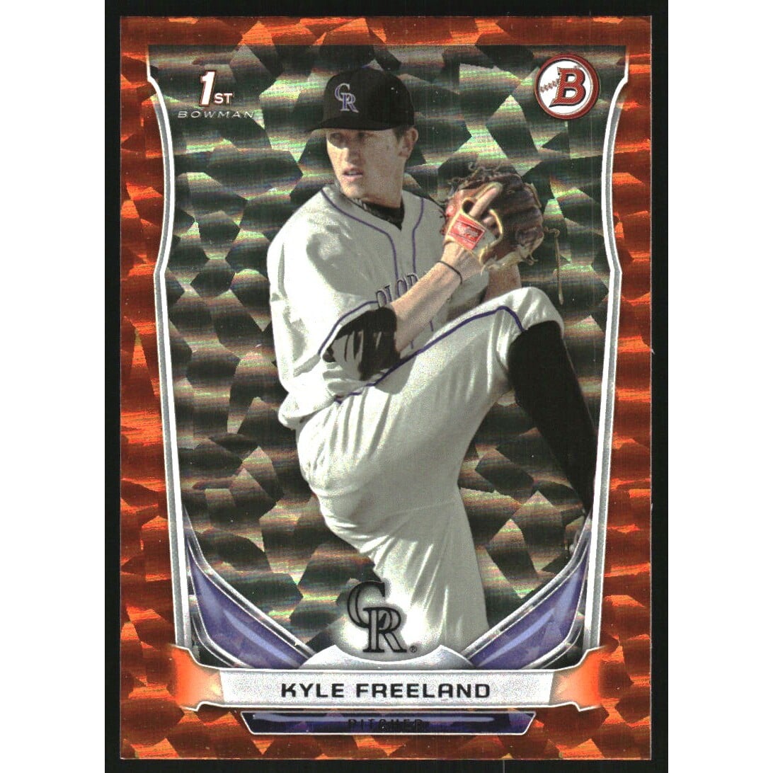 2014 Bowman Draft Orange Ice #DP5 Kyle Freeland. rookie card picture
