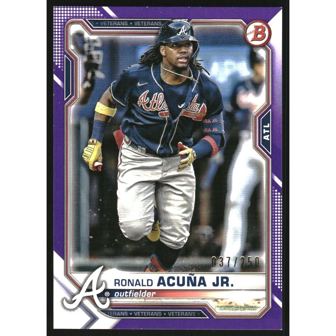 2021 Bowman Purple #62 Ronald Acuna Jr.