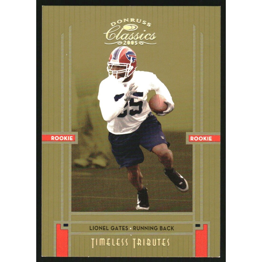 2005 Donruss Classics Timeless Tributes Gold #232 Lionel Gates. rookie card picture