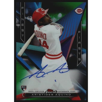 2020 Finest Firsts Autographs Green Refractors #FFAAA Aristides Aquino