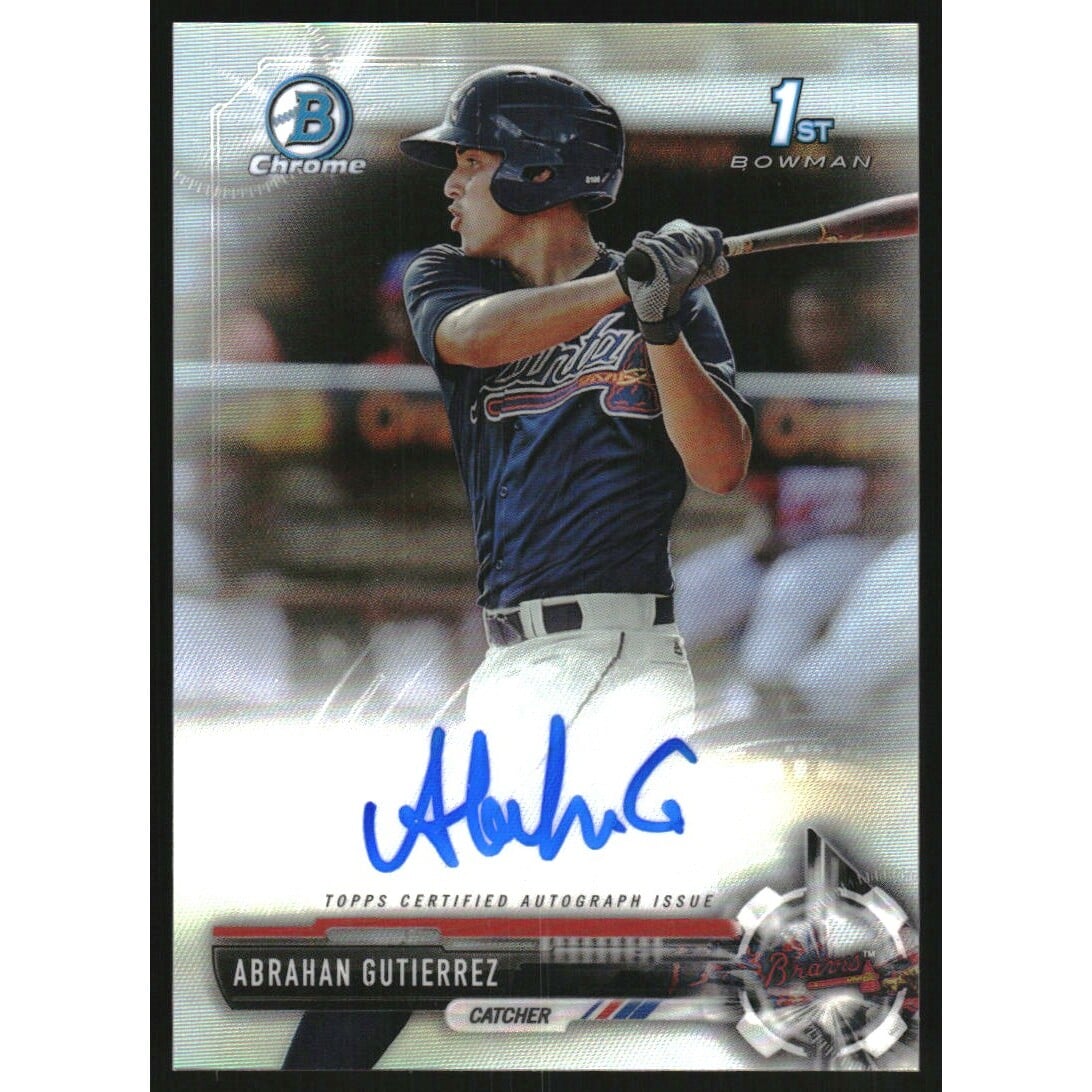 2017 Bowman Chrome Prospect Autographs Refractors #CPAAG Abrahan Gutierrez. rookie card picture