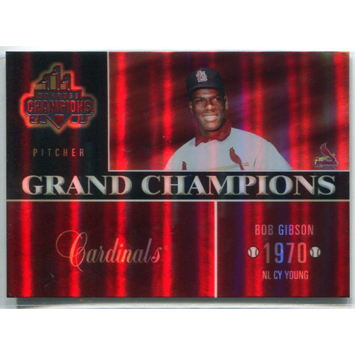2003 Donruss Champions Grand Champions Holo-Foil #11 Bob Gibson. rookie card picture