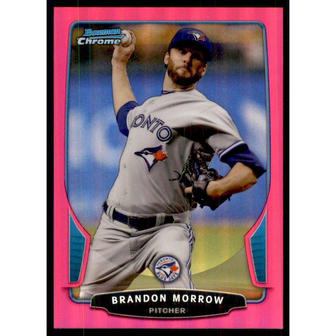2013 Bowman Chrome Magenta Refractors #160 Brandon Morrow. rookie card picture