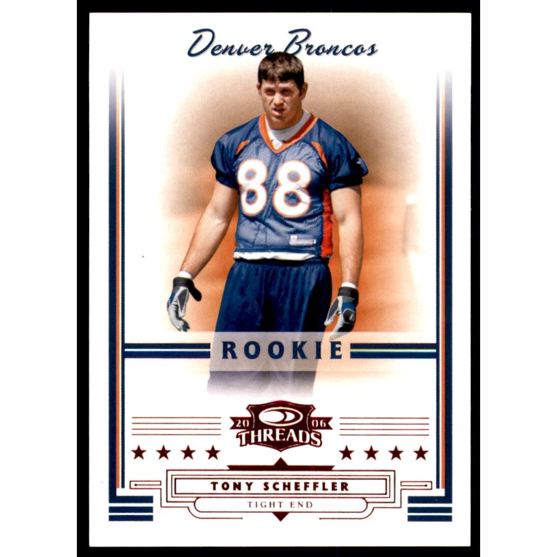 2006 Donruss Threads Retail Red #167 Tony Scheffler. rookie card picture