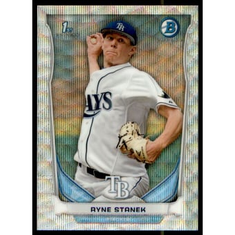 2014 Bowman Chrome Prospects Silver Wave Refractors #BCP84 Ryne Stanek