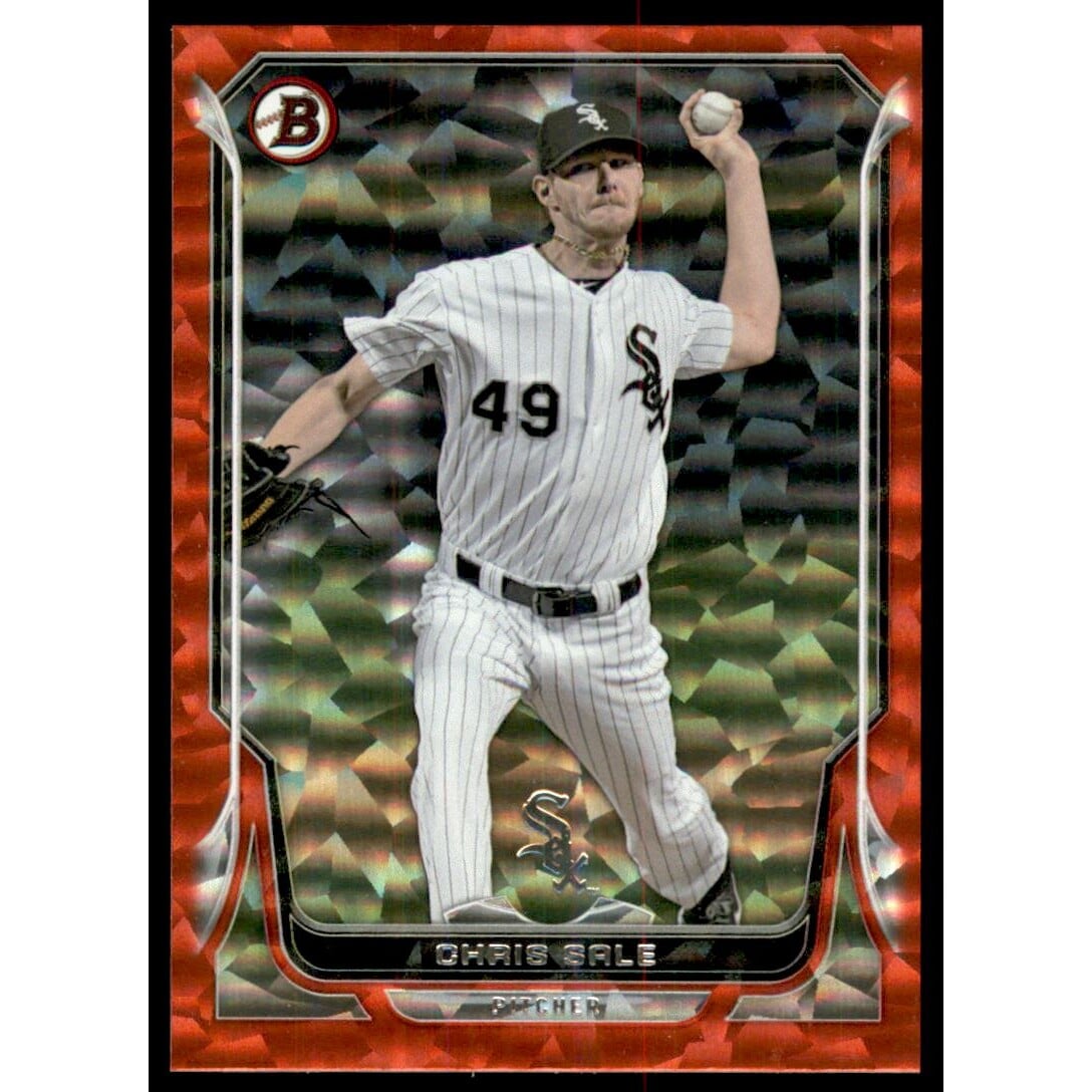 2014 Bowman Red Ice #121 Chris Sale. rookie card picture