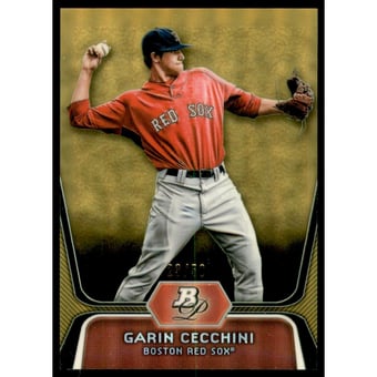 2012 Bowman Platinum Prospects Gold Refractors #BPP7 Garin Cecchini