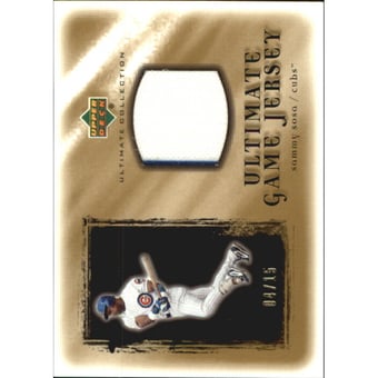 2001 Ultimate Collection Game Jersey Gold #USS Sammy Sosa