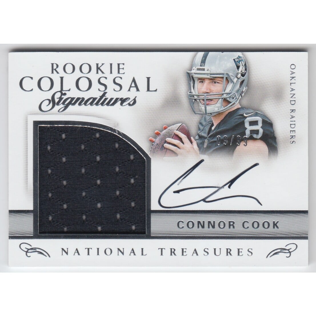 2016 Panini National Treasures Rookie Colossal Signature Materials #22 Connor Cook/99