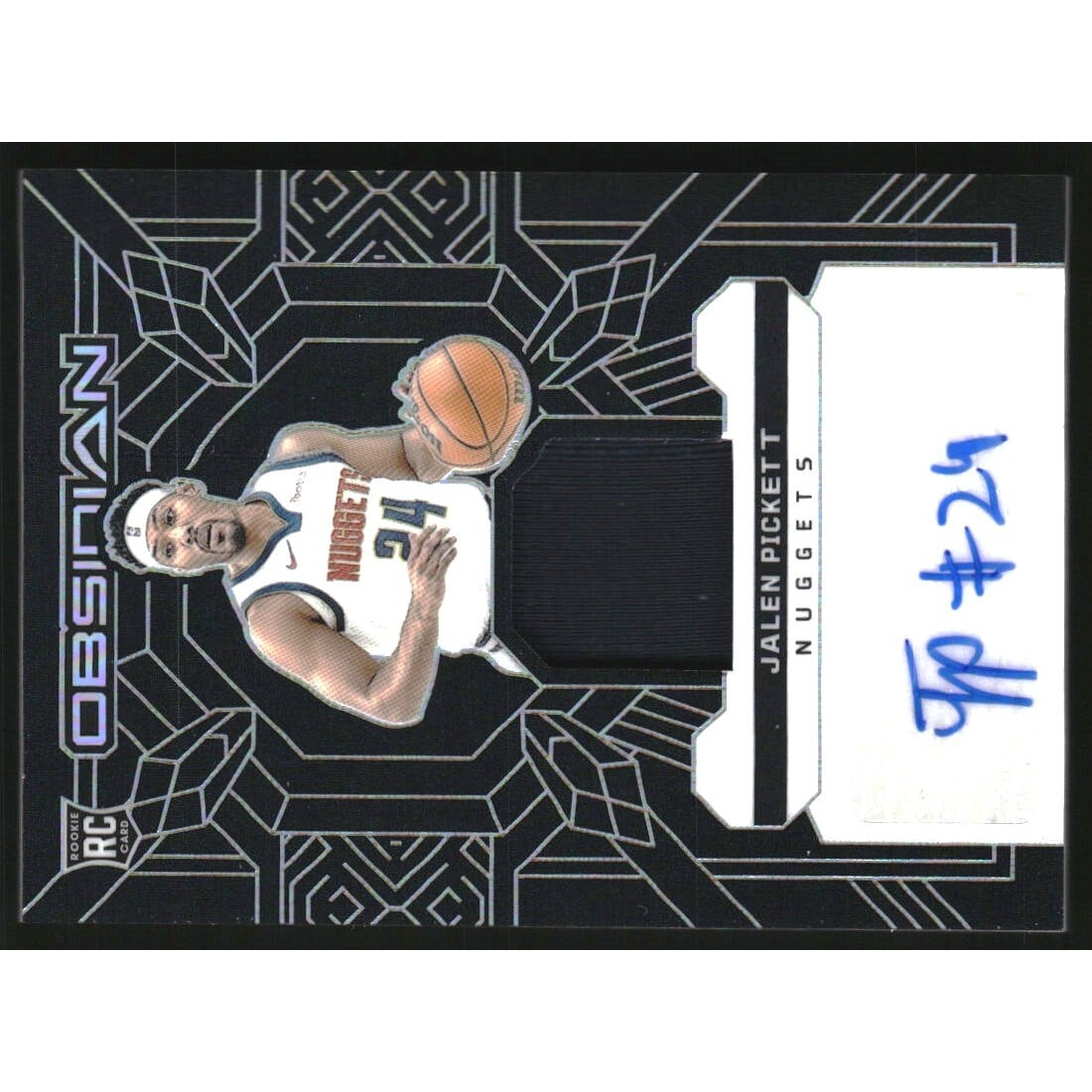 2023-24 Panini Obsidian Rookie Jersey Ink #12 Jalen Pickett/99