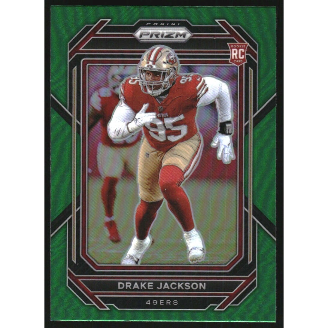 2022 Panini Prizm Prizms Green #396 Drake Jackson. rookie card picture
