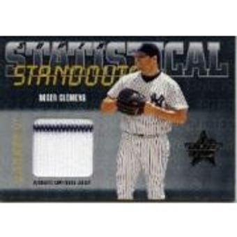 2002 Leaf Rookies and Stars Statistical Standouts Materials Super #SS40 Roger Clemens Jsy