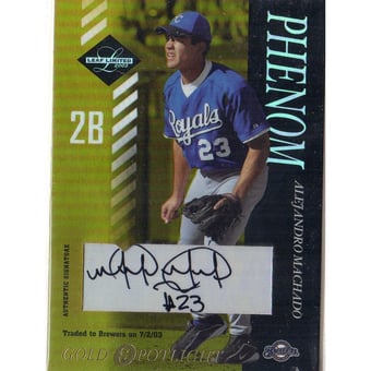 2003 Leaf Limited Gold Spotlight #185 Alej Machado PH AU