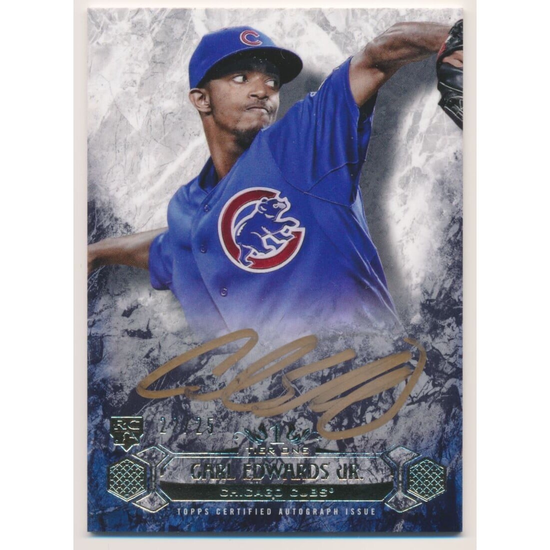 2016 Topps Tier One Breakout Autographs Copper Ink #BOACED Carl Edwards Jr.. rookie card picture
