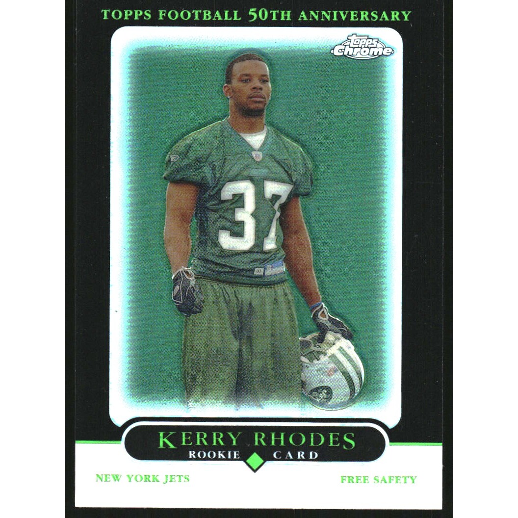 2005 Topps Chrome Black Refractors #259 Kerry Rhodes. rookie card picture