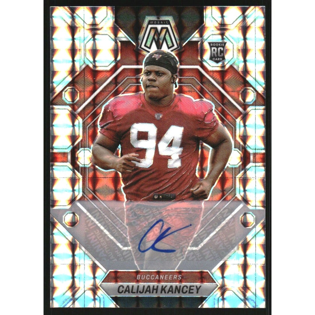 2023 Panini Mosaic Rookie Autographs Mosaic #293 Calijah Kancey. rookie card picture