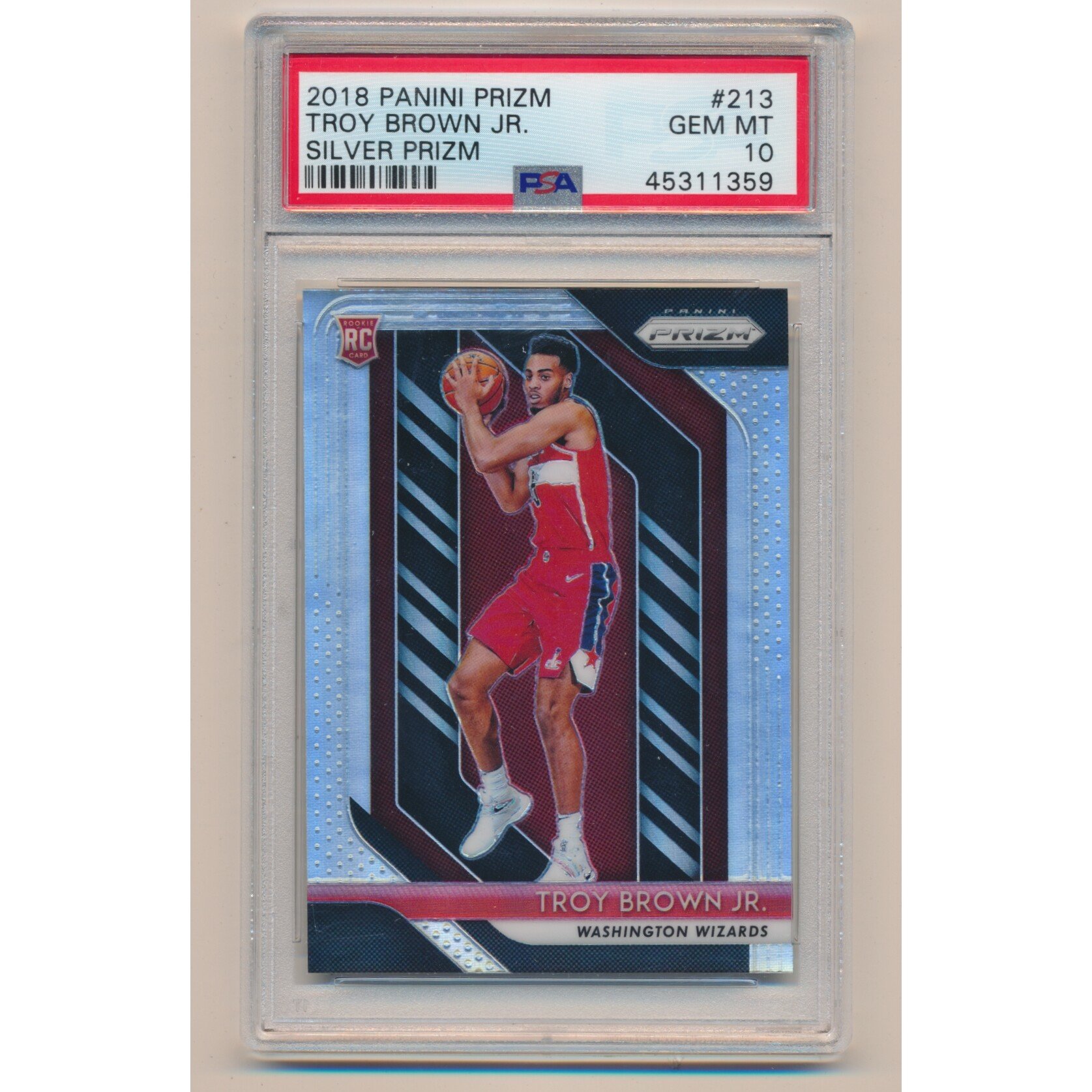 2018-19 Panini Prizm Prizms Silver #213 Troy Brown Jr.. rookie card picture