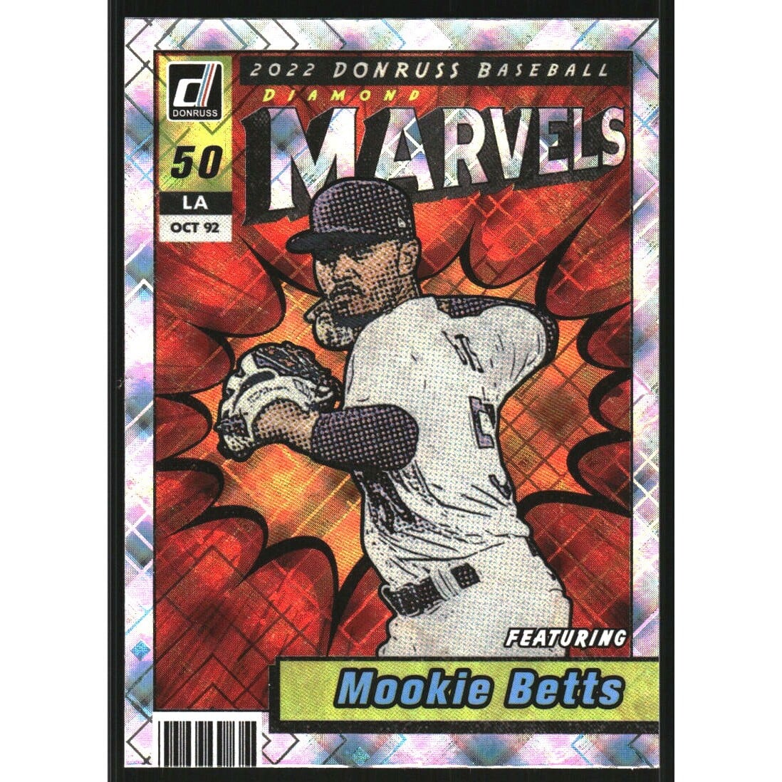 2022 Donruss Marvels Diamond #3 Mookie Betts. rookie card picture