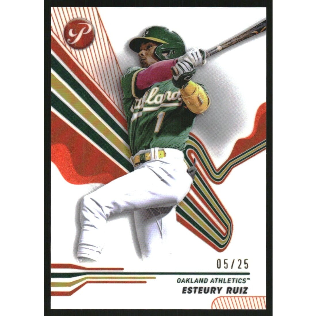 2024 Topps Pristine Orange Refractors #151 Esteury Ruiz. rookie card picture