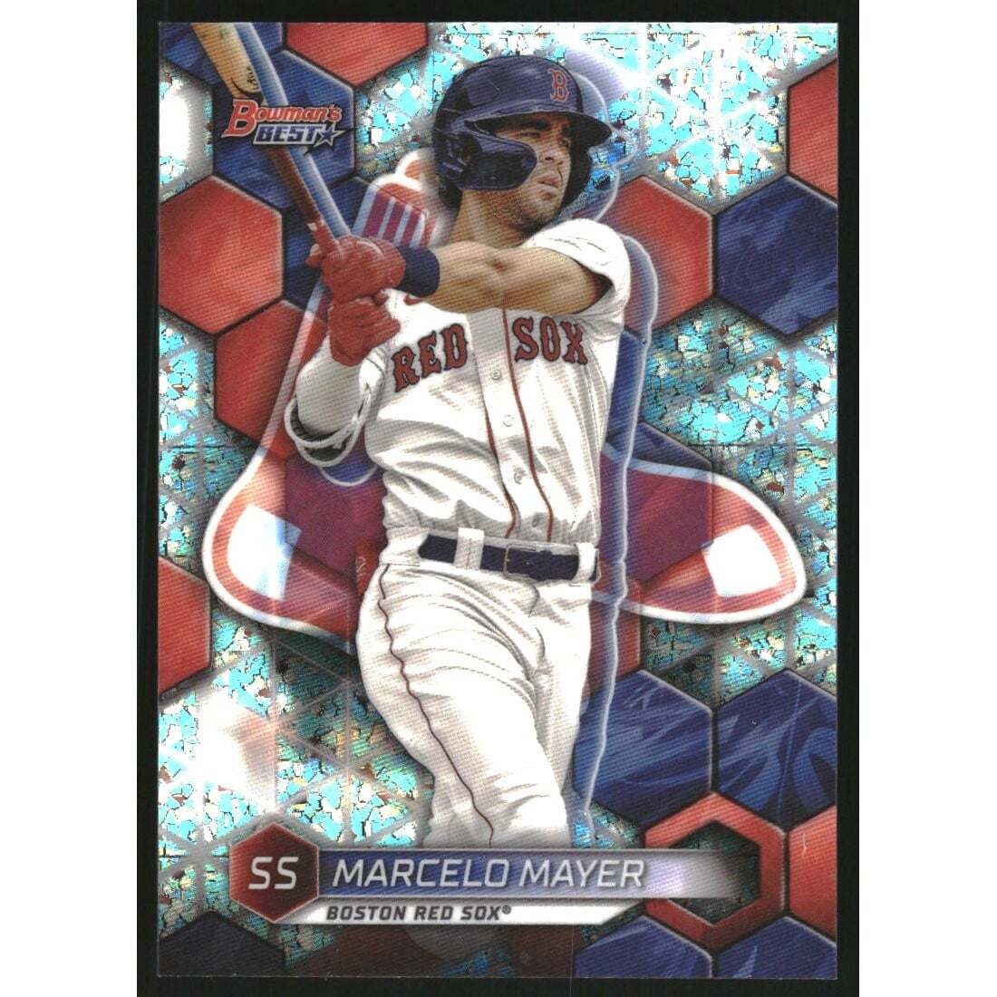 2023 Bowman's Best Top Prospects Mini Diamond Refractors #TP19 Marcelo Mayer. rookie card picture