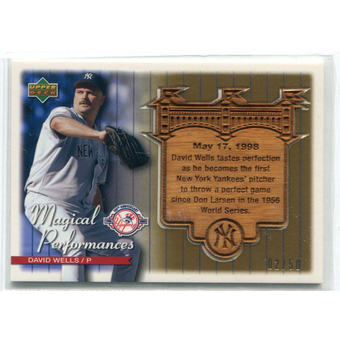2004 Upper Deck Magical Performances Gold #15 David Wells Perfect