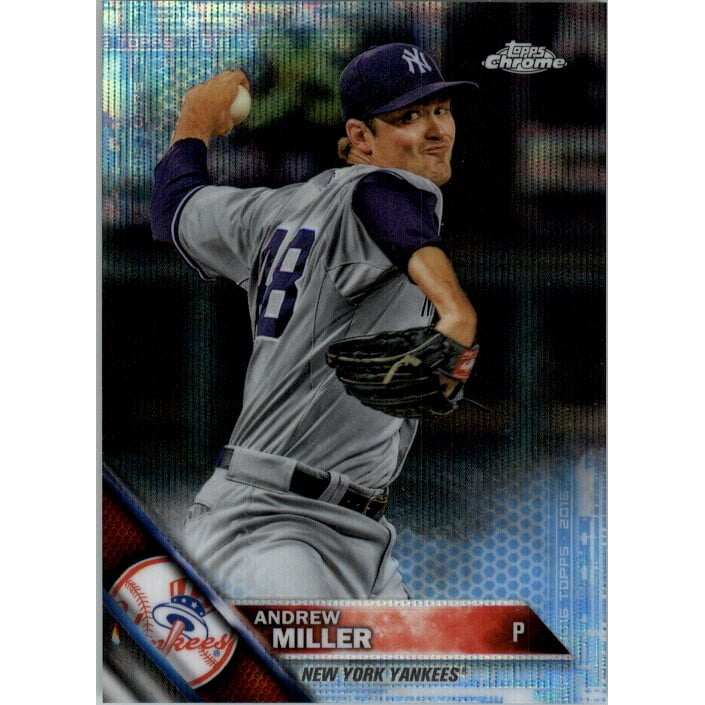 2016 Topps Chrome Blue Wave Refractors #176 Andrew Miller. rookie card picture