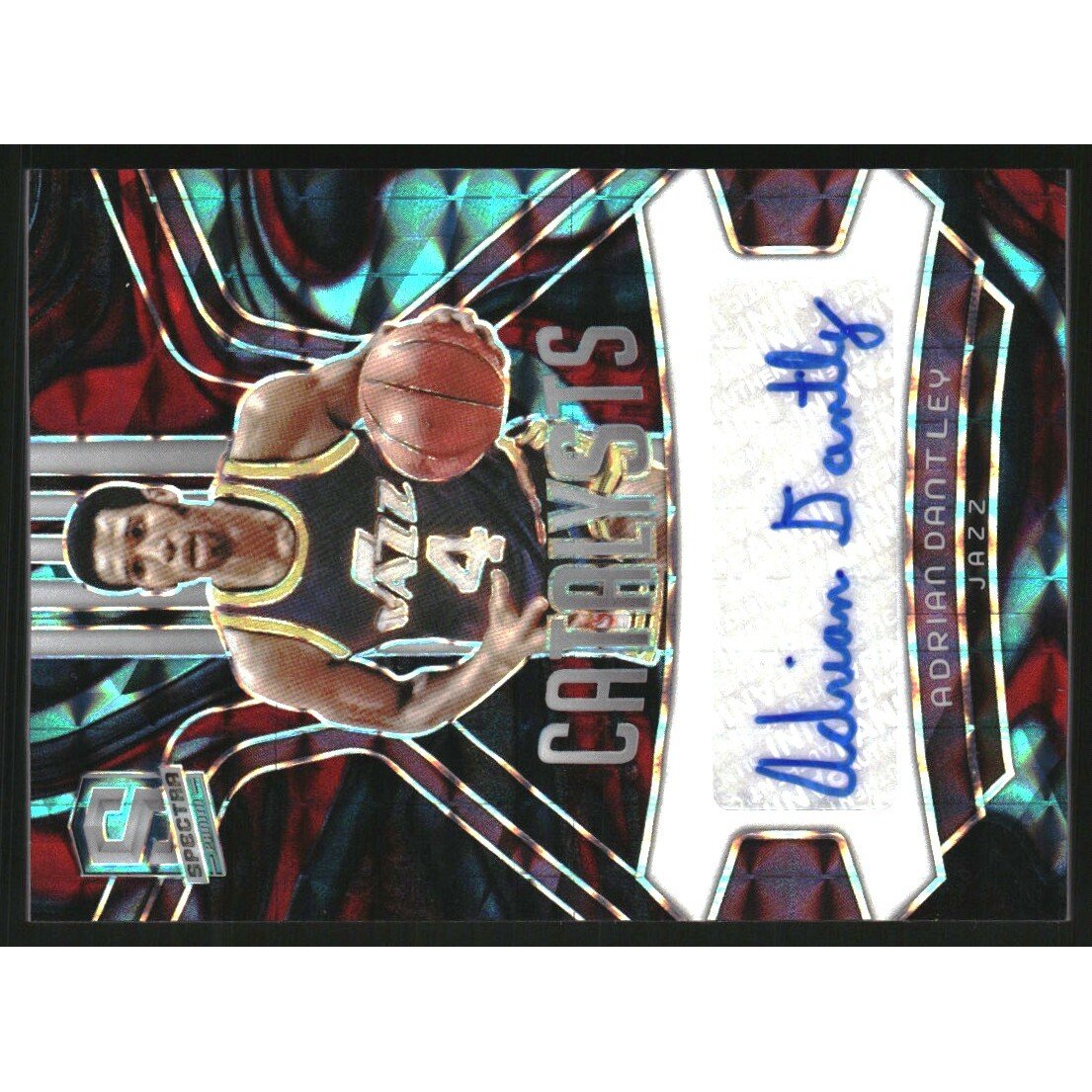 2023-24 Panini Spectra Catalysts Signatures Interstellar #14 Adrian Dantley/75. rookie card picture