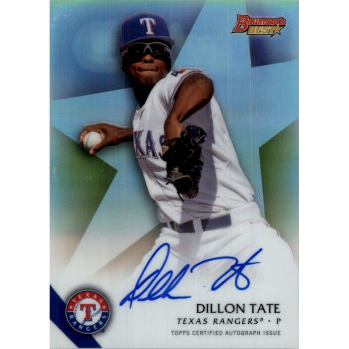 2015 Bowman's Best Best of '15 Autographs Refractors #B15DTA Dillon Tate. rookie card picture