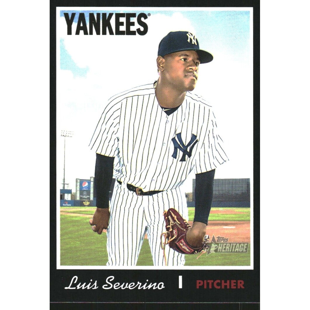 2019 Topps Heritage Black Border #416 Luis Severino. rookie card picture