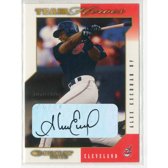 2003 Donruss Team Heroes Autographs #171 Alex Escobar/125. rookie card picture