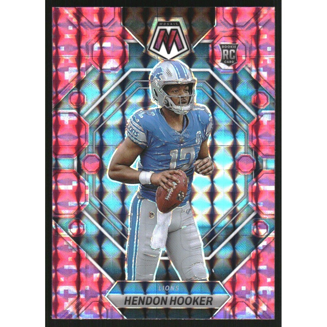 2023 Panini Mosaic Mosaic Camo Pink #322 Hendon Hooker. rookie card picture