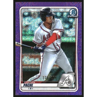 2020 Bowman Chrome Mega Box Prospects Purple Refractors #BCP201 Cristian Pache