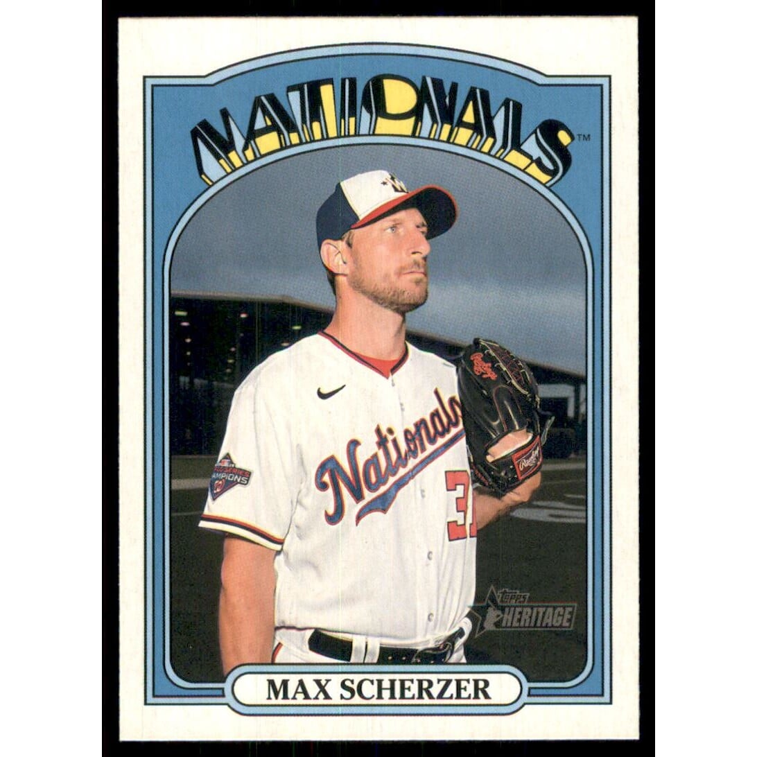 2021 Topps Heritage Missing Stars Variations #181 Max Scherzer. rookie card picture