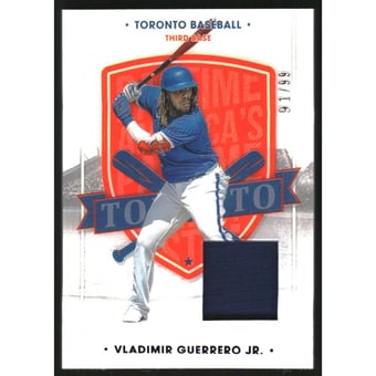 2021 Panini America's Pastime Swatches Blue #86 Vladimir Guerrero Jr./99