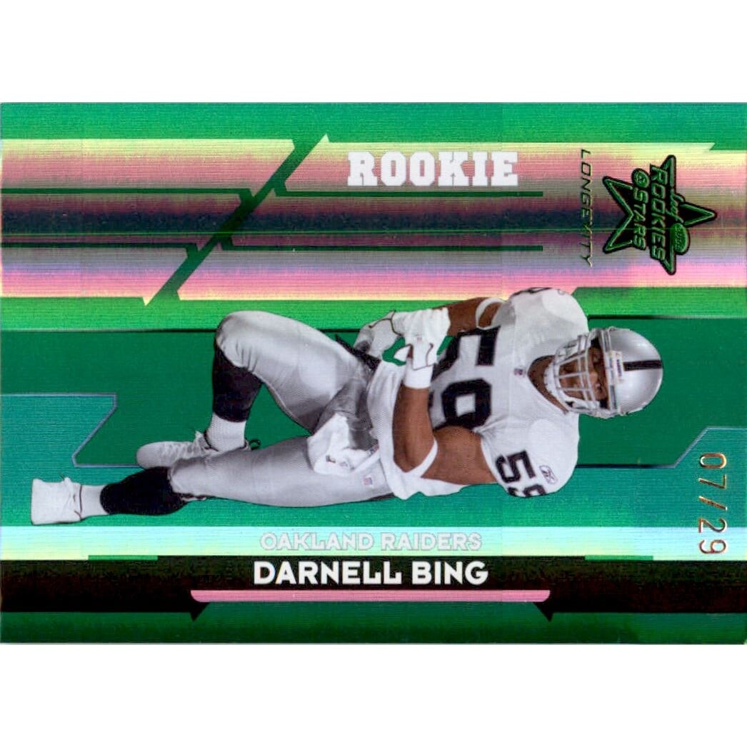 2006 Leaf Rookies and Stars Longevity Target Emerald Parallel #188 Darnell Bing